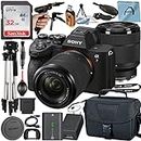 Sony Alpha a7 IV Mirrorless Digital Camera 33MP Full-Frame with FE 28-70mm Lens + SanDisk 32GB Memory Card + Tripod + Case + A-Cell Accessory Bundle