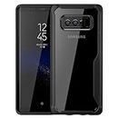 Solimo TPU+Plastic Transparent Black Bumper Case (Hard Back & Soft Bumper Cover) with for Samsung Galaxy Note 8 - Black