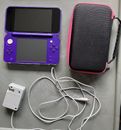 Nintendo 2DS XL Purple silver Console, Charger Included With 11 Games And Case