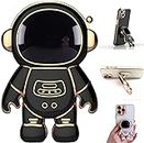 Prolet Cute Phone Stand Holder,Creative Astronaut Design Foldable Cell Phone Kickstand for Desk,Bling Creative Phone Ring Compatible All Phones and Tablets for Men & Woman-Black