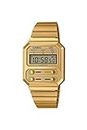 Casio A100WEG-9A Unisex Gold Digital Watch with Gold Band