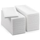 LEKOCH 100 pcs Airlaid Quality Foled White Napkins Disposable Linen Feel Paper Napkins for Wedding Parties Christmas 43 * 30 cm
