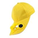 ELECTROPRIME Yellow Solar Powered Fan Summer Sport Outdoor Hat Cap with Solar Sun Power O4Y2