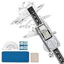 Housolution Digital Caliper, (ABS) Absolute Scale Caliper 6", IP54 Electronic Measuring Tool, Inch/MM/Fraction, Auto-Off LCD Stainless Steel Waterproof Micrometer Vernier Caliper, with Feeler Gauges