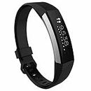 Strap-it Bracelet en Silicone pour Fitbit Alta (HR) - Noir