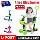 5-In-1 Kids Toddler Scooter Push Kick 3 Wheel Kick Scooter With Led Light Wheels