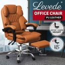 Levede Gaming Chair Office Computer Seat Racing PU Leather Executive Footrest