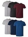 Hanes Men's T-Shirt, Moisture-Wicking Cotton Crewneck Pocket Tees, 6-Pack, Assorted 6-Pack, Medium
