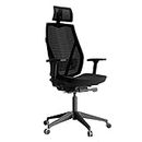 HNI India Verta Ergonomic Work Home & Office Desk Chair with Headrest, Adjustable Lumbar Support & 4D Adjustable Arm Rest | Chair| PU Foam Cushion with Seat Height (with Headrest)