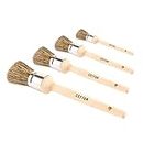COTTAM Chalk & Wax Brush Set (Pack of 4) - For Shabby Chic, Upcycling and Restoration Projects