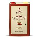 Chekko Cold Pressed Virgin 5L Groundnut/Peanut Oil | 100% Natural, Pure, Non GMO & Wood Pressed 169 FL.Oz for Cooking