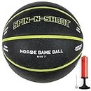 LotFancy Size 7 Outdoor Basketball 29.5”, Patented Horse Game Features Printed, Indoor Basketball for Adult Men and Women, Christmas Birthday Gift Idea, Basketball Ball Pump and Needle Included