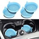 deemars 4PCS Car Cup Coaster, Cup Holder Insert Coaster, Car Coasters for Cup Holders, Non-Slip Recessed Car Cup Holder Coaster Car Interior Accessories Universal for Most Car (Sea blue)