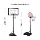 Adjustable Basketball Hoop Goal System Kids Sports Backyard Indoor Outdoor Black