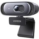 UGREEN 2K Webcam for PC, Full HD 1080p/60fps Web Cam, Auto Focus & Light Correction, Dual Mic for Clear Stereo Audio, Plug & Play, Web Camera for Zoom, Skype, Streaming, Video Calling, Conferences