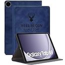 ProElite Cover for Samsung Galaxy Tab A9 8.7 inch, Deer Flip case Cover for Samsung Galaxy Tab A9 8.7 inch, Dark Blue