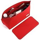 Doxo Organizador de bolso y bolsa de fieltro para Neverfull GM (XL, bolsa roja + forma de base roja)