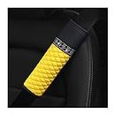 CGEAMDY 2 Pcs Auto Seat Belt Cover, Auto Safety Belt Pads Cushion Harness Accessories, Harness Pads Strap for a More Comfortable Driving, Car Accessories Compatible with Adults Kids(Yellow)