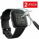 2-Pack Tempered Glass Screen Protector For Fitbit Versa & Versa Lite Watch