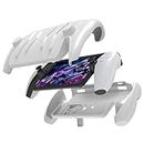 JDDWIN Protective Case Compatible with Playstation Portal,Hard Cover Shell and TPU Back Case with Adjustable Kickstand for PS Portal (Light White)