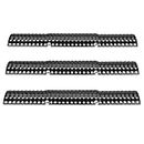 GFTIME Universal Adjustable Porcelain Steel Heat Plate, Heat Tent, Flavorizer Bar, Burner Cover, Flame Tamer for Most Grills, Extends from 12'' up to 30'', 3 Pack