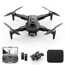 Foldable FPV Drone with 1080P WiFi Camera for Adults and Kids; Voice and Gesture Control RC Quadcopter with 2 Batteries for 40 Mins flight,Gesture Control, Selfie, Altitude Hold, Headless Mode