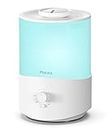 Pharata® Humidifiers for Bedroom Large Room, 2.5L Cool Mist Humidifier with Essential Oil Diffuser, Top Fill Humidifier for Baby, Home, Plant, Ultrasonic Humidification for whole house, Auto Shut-Off, (White)