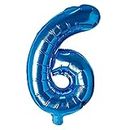 Shopperskart blue 32 inches 6 numbers shape large big foil helium balloons for party decorations in happy birthday anniversary office items materials set pack