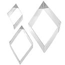 Nagao Cookie Cutter, Cookie Cutter, Stainless Steel, Diamond, Large, Medium, Small, 3 Pieces