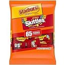 SKITTLES Original & STARBURST Original Fun Size Variety Pack Summer Chewy Candy Assortment, 31.9 oz, 65 Pieces Bag