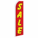 "SALE" advertising super flag swooper banner business sign discount deal red ylw