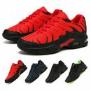 Mens Absorbing Shock Trainers Running Shoes Casual Lace Up Gym Walking Sports