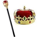 Tigerdoe Kings Crown and Scepter - King Costume Accessories - Royal Costumes - Dress Up