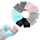 Baby Crawling Knee Pads Unisex Clothing Accessories Toddler Leg Warmer Safety Protective Cover Toddlers Learn to Socks Children Short Kneepads 5 Pairs