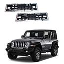 WheelCore Number Plate Frame with Chrome Suitable for Jeep Wrangler (2019-Present) - Set of 2pcs