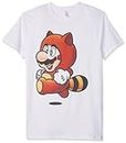 Nintendo Men's Tanookie Yeah T-Shirt, White, X-Large