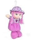 Tickles Purple Beautiful Happy Smile Face Doll Stuffed Soft Plush Toy Love Girl Birthday Gifts Home Decoration (Color: Purple Size: 35 cm)