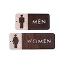 GLNRM Men - women wooden restroom bord office supplies sunboard Restroom washroom sign men and women board sign (Men - women) (wooden)