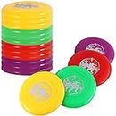 Liberty Imports 12 Pack: Plastic Flying Sports Discs Set for Outdoors Beach Backyard Throwing and Catching Activities, 9" Play Discs for Kids & Adults