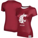 Women's Crimson Washington State Cougars Soccer T-Shirt