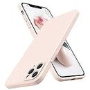 SURPHY Square Silicone Case Compatible with iPhone 11 Pro Max Case, Liquid Silicone Slim Fit Case (Individual Protection for Each Len) for iPhone 11 Pro Max 6.5", Light Pink