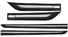 CARIZO Protective Side Beading/Mouldings Black and Chrome (Set of 4) for Toyota Corolla (Type-I) 2003-2008