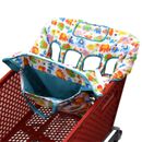 2-in-1 Twin Shopping Cart Cover for Baby Siblings with Carrying Case Washable