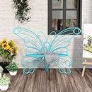 DIBRATY 50 Inches Outdoor Bench, Garden Bench with Sturdy Iron Metal Frame, Pretty Butterfly Bench Front Porch Bench for Porch,Lawn,Garden,Yard