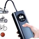 US1984 Car Tyre Inflator, Rechargeable Portable Air Compressor, 2X Fast Inflation, Cordless and Accurate Tire Pressure with Digital Display, 150PSI Auto Shut Off Air Pump for Car, Bike, Cycle, Ball
