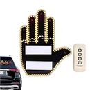 The Glogesture - LED Hand Sign，Glogesture Hand Light for Car，2024 New LED Hand Sign for Car，Glogesture Hand Light to Avoid Incidents，Fun Car Finger Light with Remote. (Men's)