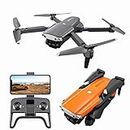 ORTOLY Professional S9000 Large Drone 4K HD Dual Camera Three-way Obstacle Avoidance Folding DronE with 1600Mah Dual Battery Remote Control Smart Hover FPV 4-Axis with Flash Lights Drone.