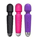 LUGA Personal Body Massager with 20+ Vibration Modes Rechargeable, Handheld, Cordless Waterproof & Easy to Clean | For Women and Men | Flexible Head - (Multicolor)
