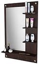 Captiver Bellezza Engineered Wood Wall Mounted Dressing Table Mirrors (60X80 CM Wenge)