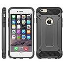 iPhone 6 Case, iPhone 6S Cover, [Survivor] Military-Duty Case - Shockproof Impact Resistant Hybrid Heavy Duty [armor case] Dual Layer Armor Hard Plastic And Bumper Protective Cover Case (DARK GRAY)